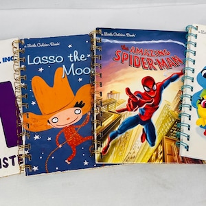 Upcycled Little Golden Book Journal – Vintage Storybook Notebook, Lined Pages