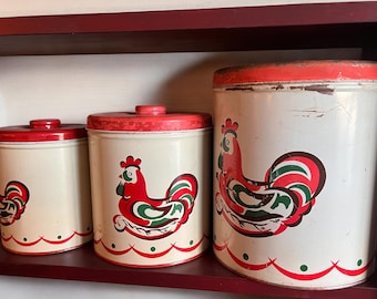 Vintage Decowear Canister Set - Mid-Century Kitchen Storage, Retro Home Decor & Unique Gift Idea