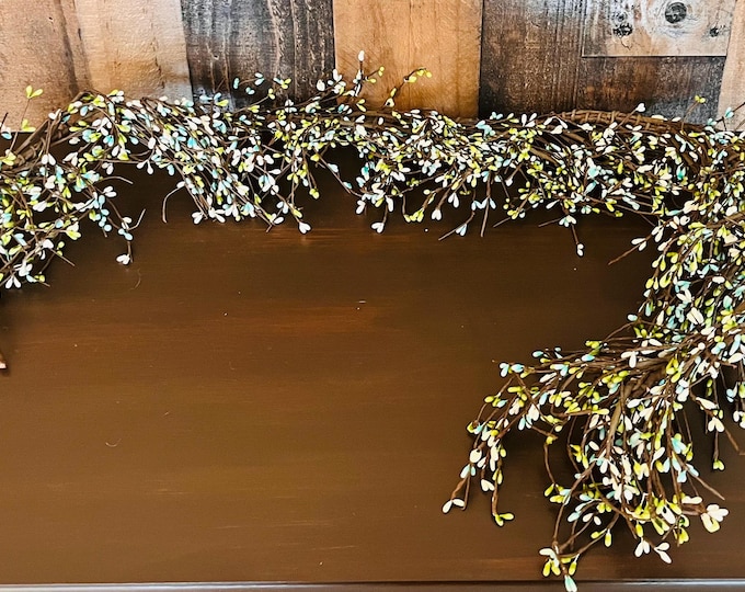 Rustic Spring Garlands Spring Pip Berry Garland: Rustic Decor for Home, Handmade Wreaths ...