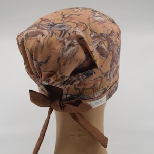 Women's Scrub hat: Texas Longhorns, Spoonflower fabric, Pixie Style Cap