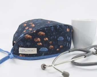 Men's scrub hat, buffalo run