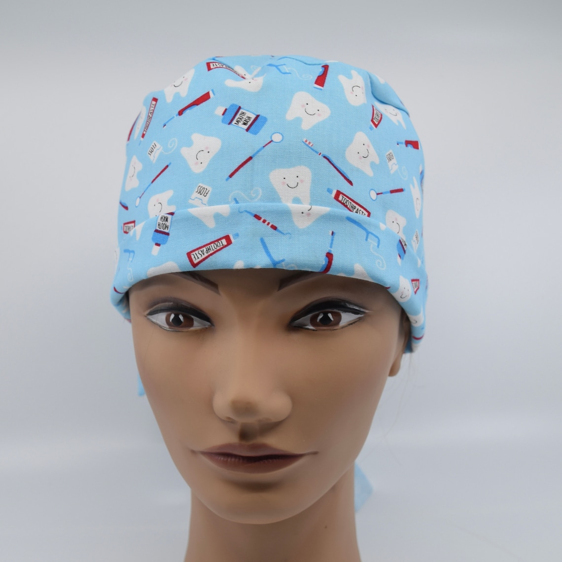 Women's Scrub Hat Dental Theme in Sky Blue Etsy