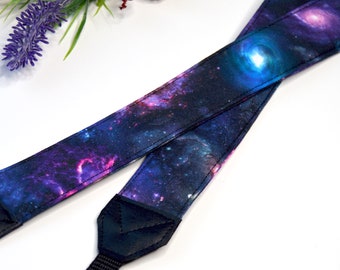 Galaxy camera strap - Photographer gift dslr strap - DSLR camera strap photography gifts - Padded camera straps camera accessories vegan