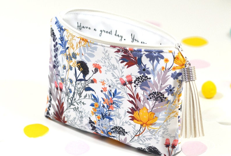 Cute Small Cosmetic Bags Beetlejuice Stripey Womens Makeup Bag