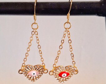 Evil Eye Chandelier Earrings