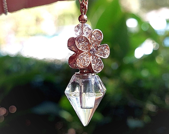 Rose Gold Flower Urn Necklace for Ashes | Pendant for Cremains | Cremation Necklace | Urn Jewelry, Jewellery | Handmade Cremation Jewelry