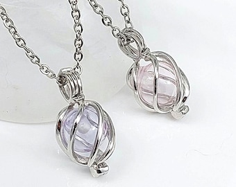 1 Sterling Silver Teardrop Urn Locket: Glass Cremation Necklace | Memorial Jewelry | Ashes Pendant | Keepsake Jewellery