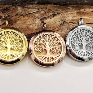 Tree of Life Cremation Jewelry Locket Urn Necklace for Ashes, Lock of Hair | Memorial Locket jewelry for Men or Women | Mom, Dad, Pet Urn