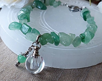 Green Aventurine Urn Bracelet for Ashes | Mourning Jewelry | Cremation Jewelry | Keepsake Bracelet | Cremation Bracelet | Urn Jewelry