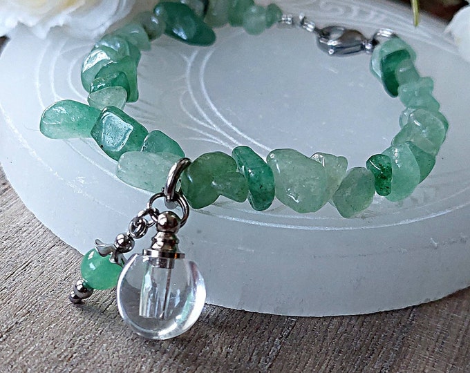 Green Aventurine Urn Bracelet for Ashes | Mourning Jewelry | Cremation Jewelry | Keepsake Bracelet | Cremation Bracelet | Urn Jewelry