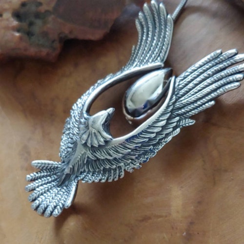 Cremation Jewelry Eaglememorial Necklaceurn Asheskeepsake Etsy