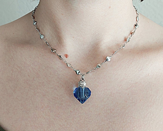 Crystal Heart Urn Necklace Heart Urn Jewelry Cremation Jewelry
