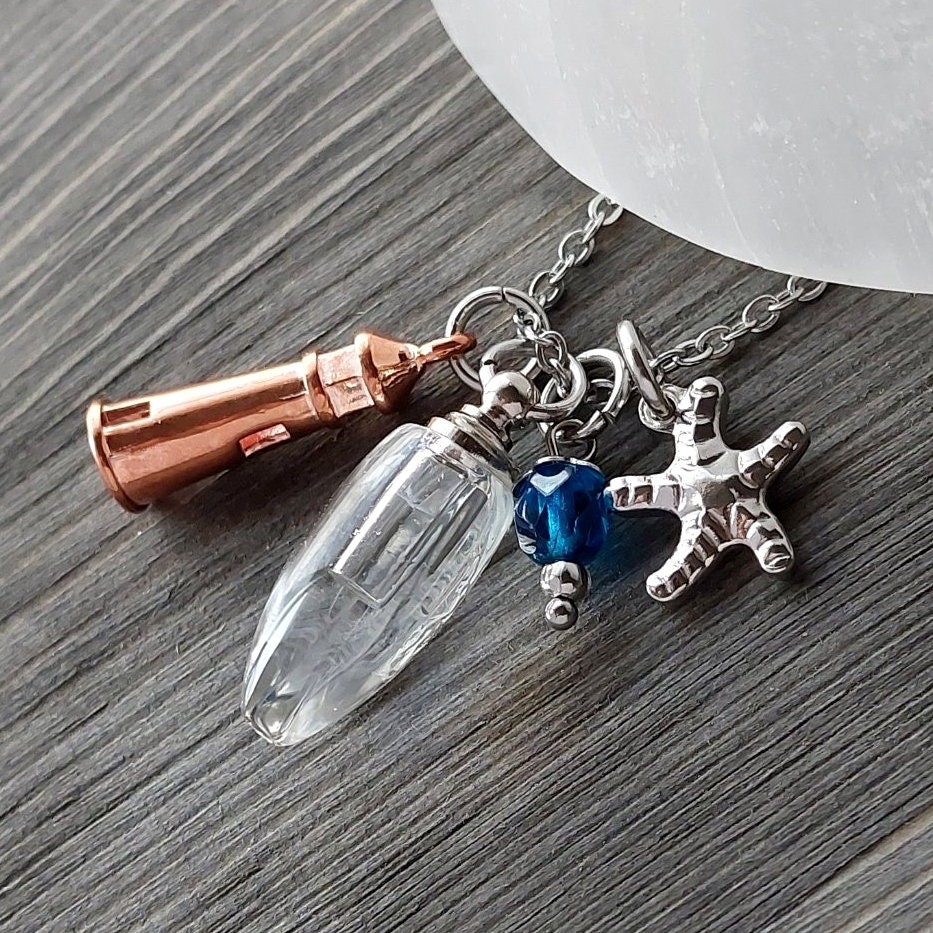Lighthouse Urn Necklace for Ashes Sand Memorial Urn Jewelry Lighthouse Necklace Cremation Jewelry Lighthouse Urn Pendant Etsy