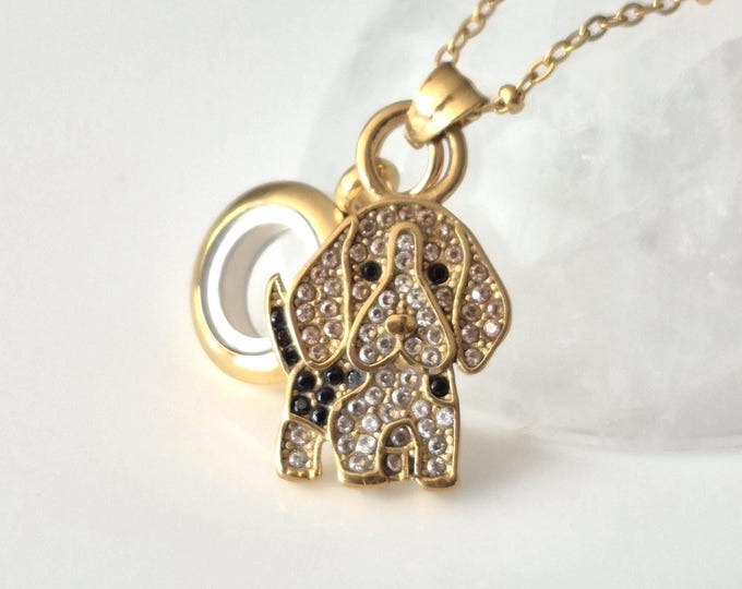 Beagle - Hound Dog Memorial Locket | Small Dog Cremation Ashes Jewelry | Dog Ashes Keepsake | Pet Hair Lockets