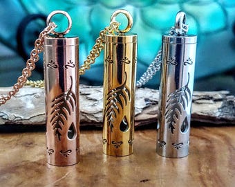 Stainless Steel Cremation Pendant | Urn Necklace, Keepsake Jewelry, Memorial Ashes Jewellery, Sympathy Gift