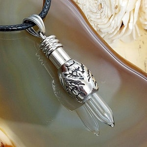 Glass Vial Urn Necklace for Ashes or Lock of Hair | Wolf, Coyote, Dog  Keepsake Jewelry | Pet Memorial Jewellery | Cremation Jewelry Gifts