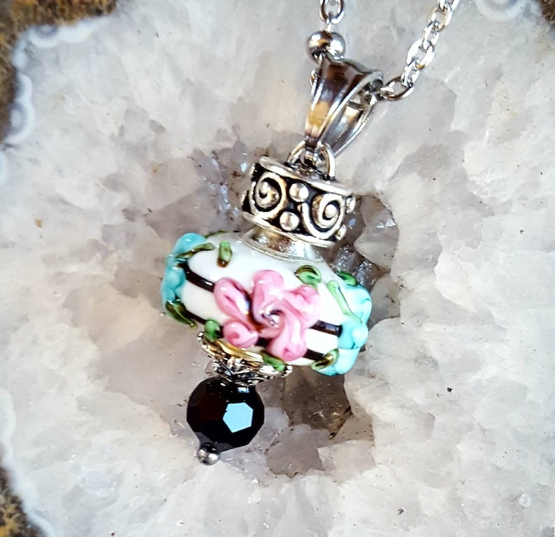 Cremation Jewelry Plumeria Teardrop Urn Pendant Hawaiian Flower Urn Necklace Small Urn Remembrance and Memorial Keepsake Necklace