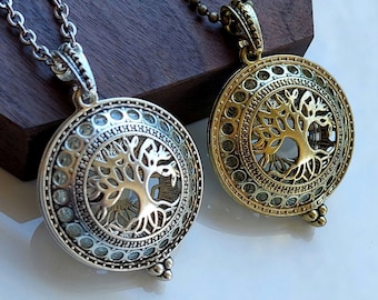 Tree of Life Urn Necklace, Keepsake Jewelry, Cremation Ash Lockets, Mourning Jewelry Gifts
