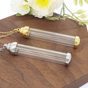 Collar con medallón de cristal extra largo, joyería para urna de cremación, joyería conmemorativa para mascotas, joyero para bigotes