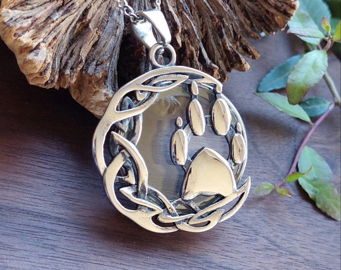 Pet Keepsake Locket for Ashes or Lock of Hair | Cat or Dog Urn Necklace | Paw Print Jewelry | Pet Cremation Jewelry | Pet Loss Memorial Gift