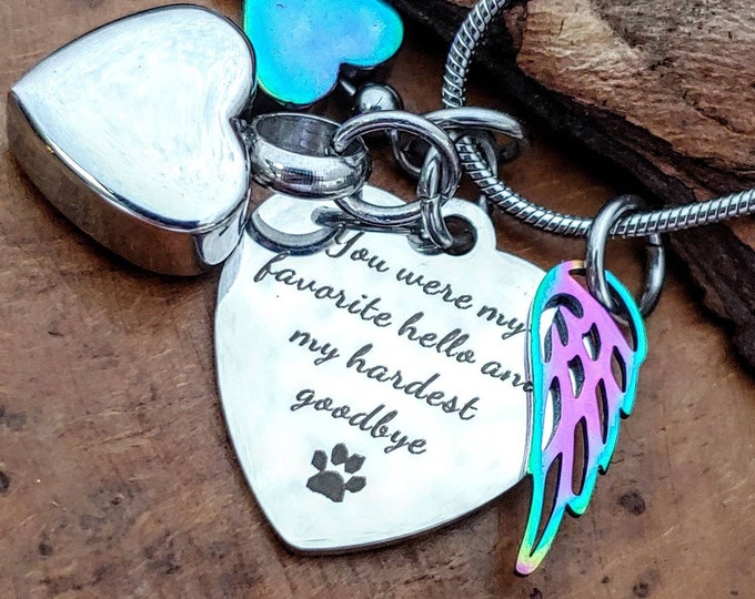 SS8129 Love Dog/Cat Memorial Necklace Heart Pet Cremation Ashes Keepsake Urn Pendant Necklace SS8129 Love Dog/Cat Memorial Necklace Heart Pet Cremation Ashes Keepsake Urn Pendant Necklace