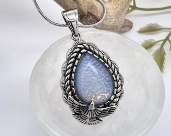 Teardrop Memorial Locket Necklace | Stainless Steel Cremation Urn Jewelry, Locks of Hair - Pet Fur - Askes Keepsake, Bird Feathers