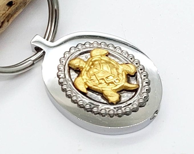 Turtle Urn Necklace for Ashes | Stainless Steel Memorial Pendant, Jewelery for Ashes | Cremation Jewellery | Keepsake Gifts for Men or Women