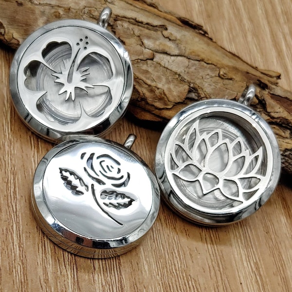 Hibiscus, Rose, Lotus Flower Locket Urn Necklace for Ashes, Hair, Fur | Cremation Jewelry Locket | Keepsake Ashes Jewelry | Memorial Gift