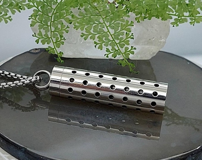 Stainless Steel Cremation Jewelry for Human Ashes, Pet Ash or Lock of Hair | Urn Necklace Jewellery for Men | Locket Pendant for Ashes