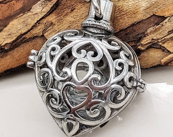 Heart Urn Locket Necklace for Ashes | Sympathy Gift | Cremation Jewelry | Urn Jewelery for Cremains | Memorial Jewellery | Mourning Jewelry