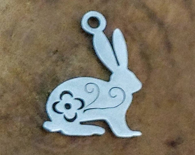 Stainless Steel Bunny Rabbit Charm