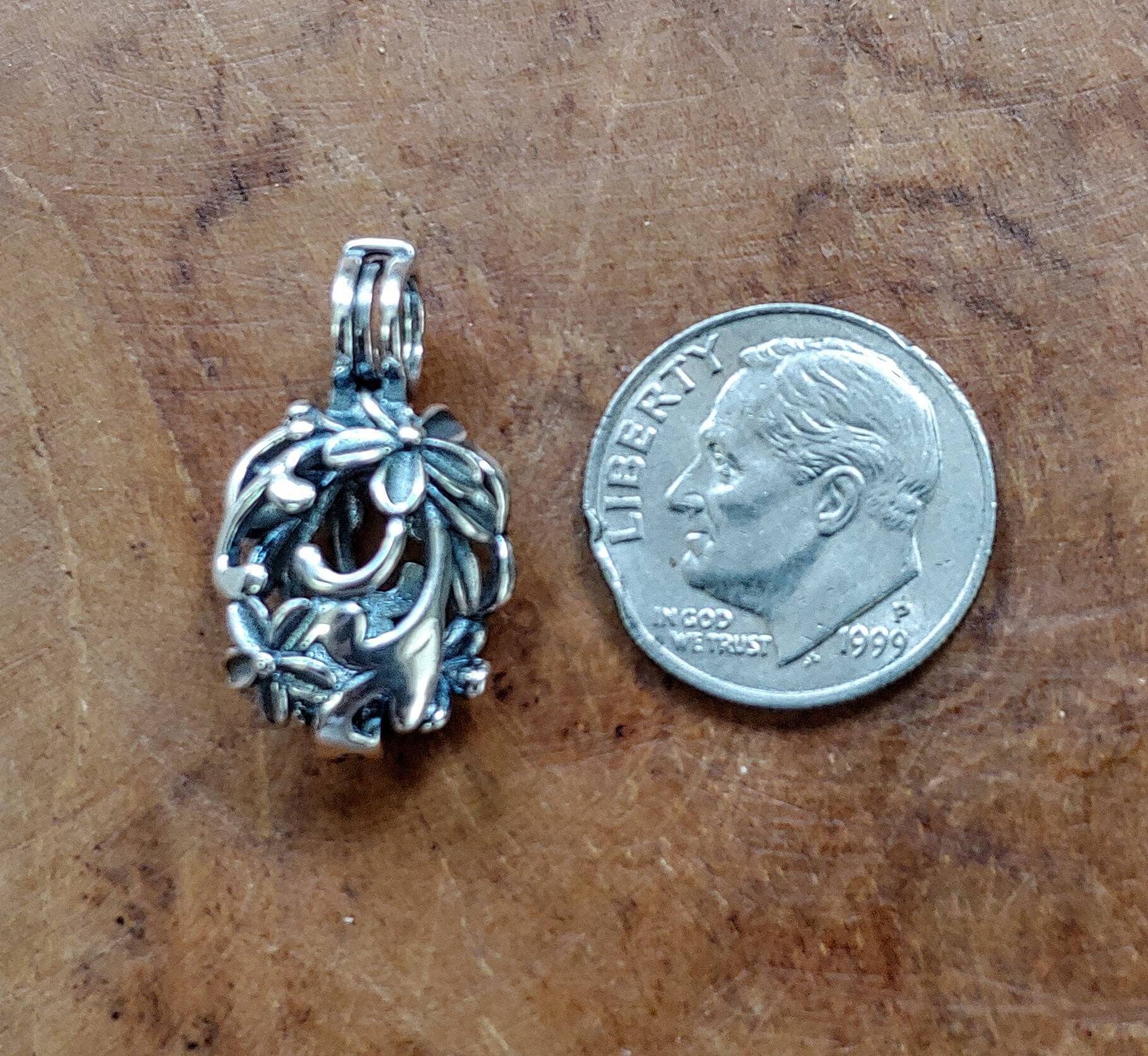 Sterling Silver Me Not Flower Locket Me Not Urn