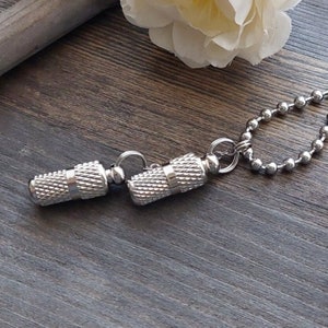 Memorial Ashes Necklace for Two Keepsakes, Ash Holder, Cremation Jewelry