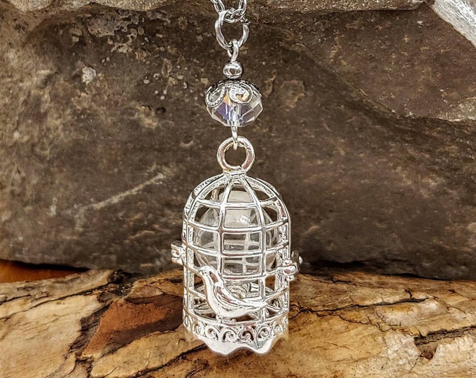 Birdcage Urn Locket Necklace | Keepsake Necklace | Birdcage Pendant | Keepsake Jewelry | Urn Jewelry | Cremation Jewelry | Urn Necklace