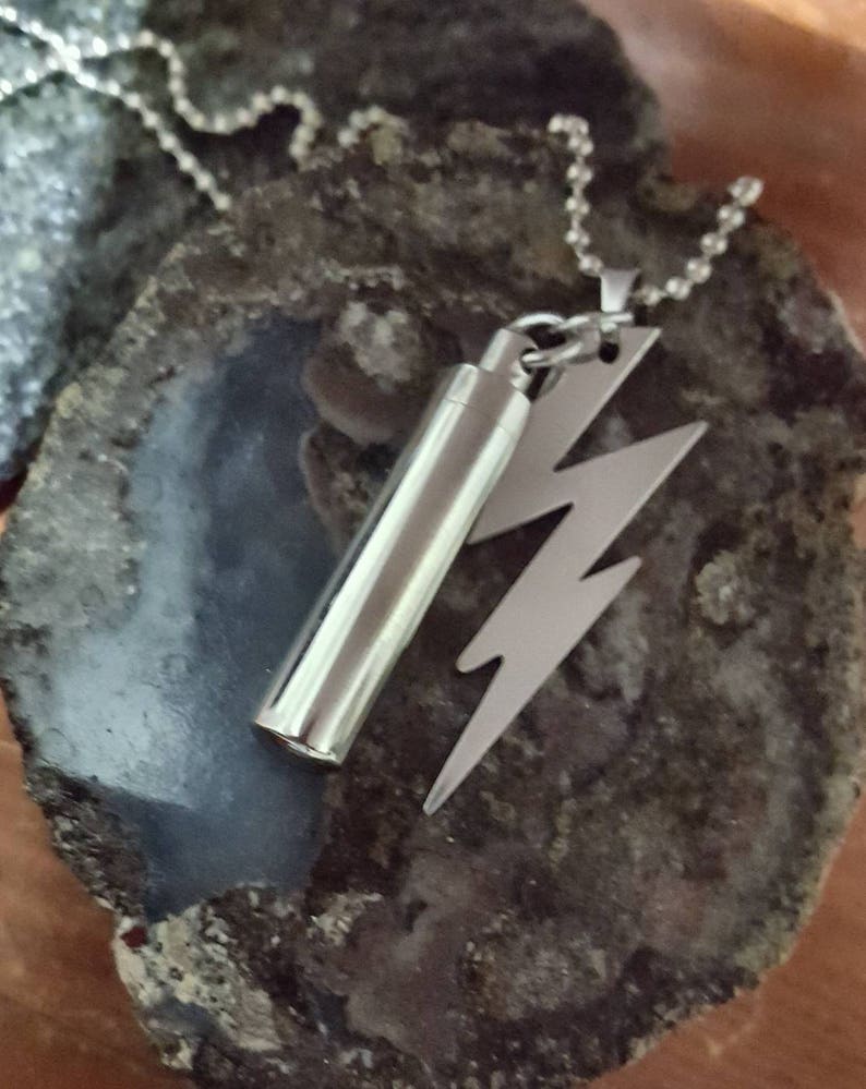 Stainless Steel Lightning Bolt Urn Jewellery Zeus Lightning Etsy