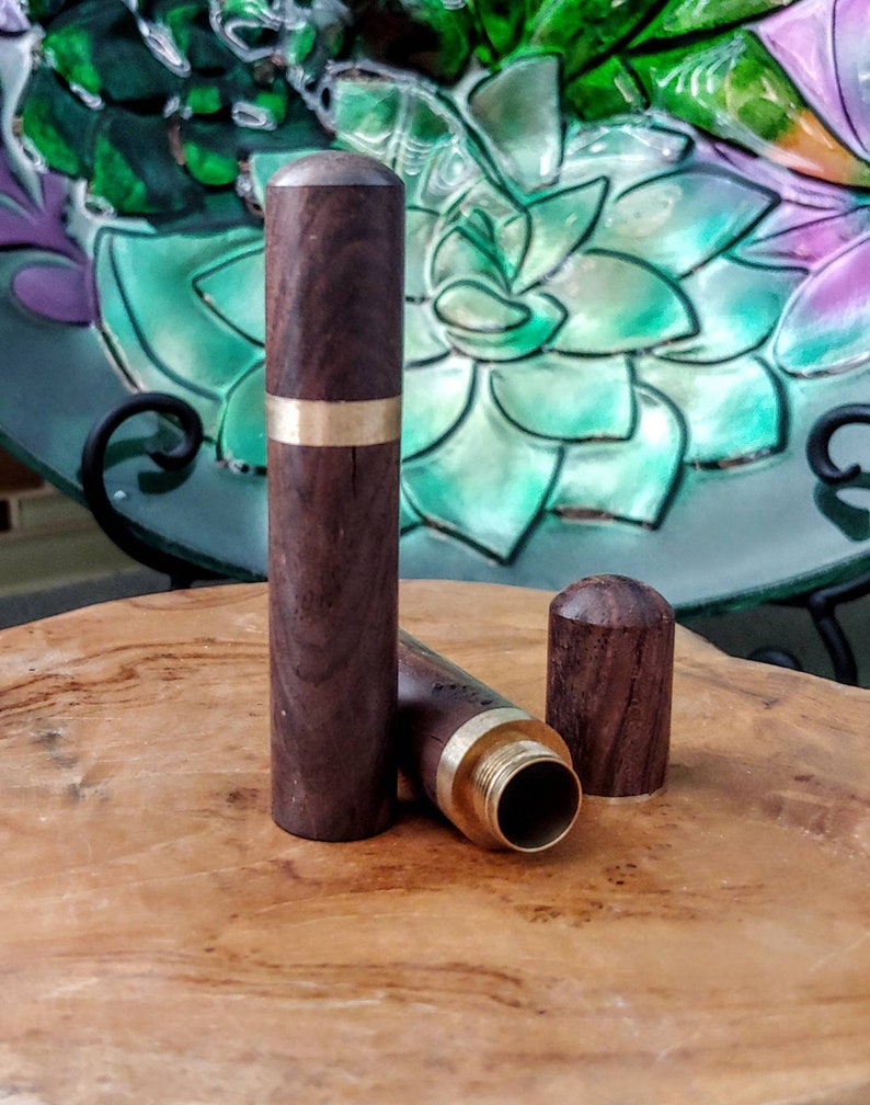 Ash Holder Urn Brass & Walnut Wood Keepsake Container for Etsy