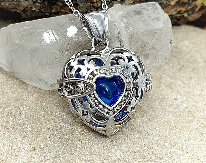 Stainless Steel Heart Locket | Ashes Necklace | Cremation Jewelry | Fillable Jewelry | Heart Urn Locket | Small Urn for Ash | Sympathy gift