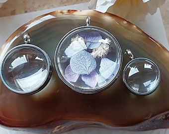 Magnify Glass Locket Necklace, DIY Keepsake Jewelry for Ashes/Hair/Dried Flowers, Cremation Jewelry Pendant