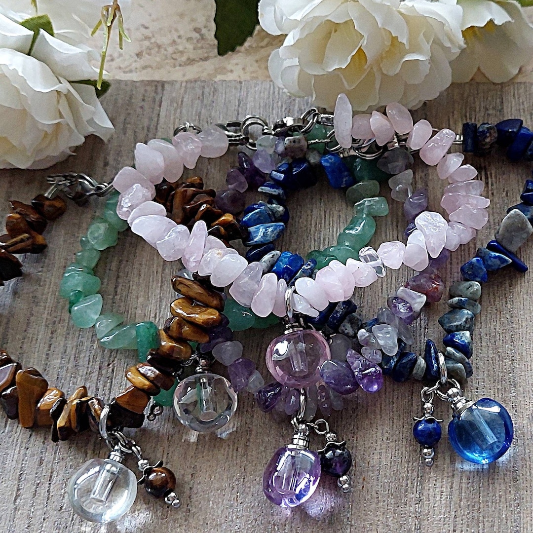 Gemstone Urn Bracelet for Ashes Remembrance Urn Jewelry Cremation