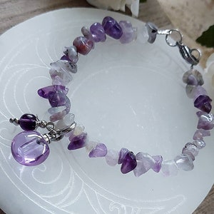 Purple Amethyst Crystal Urn Bracelet for Ashes Mourning Jewelry Cremation Jewelry Keepsake Bracelet Cremation Bracelet Urn Jewelry image 7