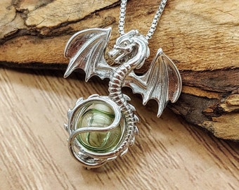 Sterling Silver Dragon Locket Urn Necklace for Ashes | Keepsake Jewellery | Memorial Cremation Jewelry | Remembrance Gift | Small Ash Holder