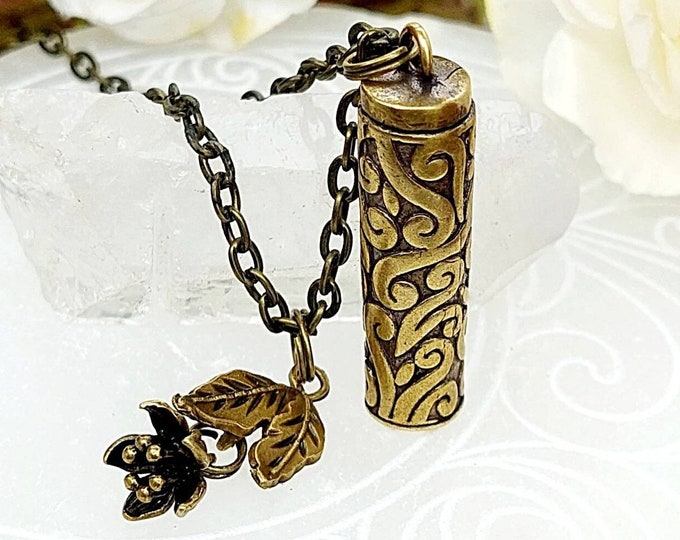 Bronze Keepsake Jewelry for Ashes | Urn Necklace | Small Urn for Human Cremains or Lock of Hair | Funeral Gift | Memorial Cremation Jewelry