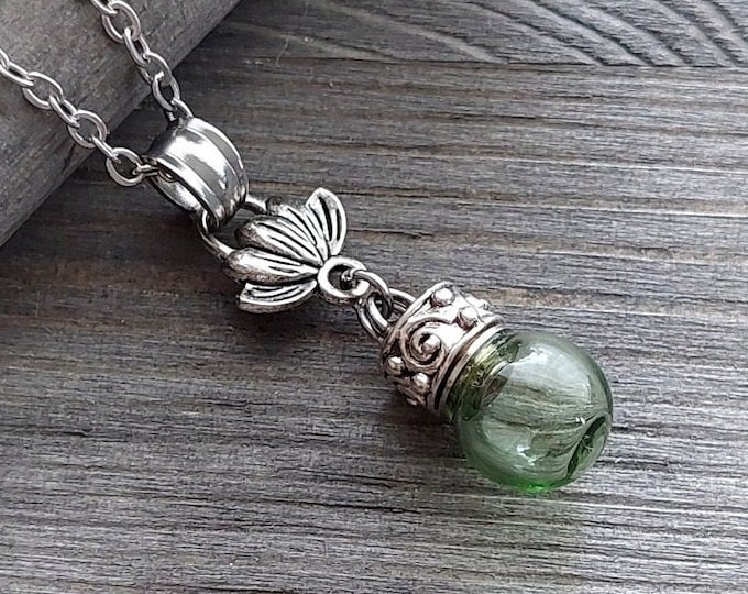 Small Lotus Flower Urn Necklace | Small Waterlily Cremation Jewelry | Lotus Flower Urn Pendant for Ashes | Fillable Jewelry