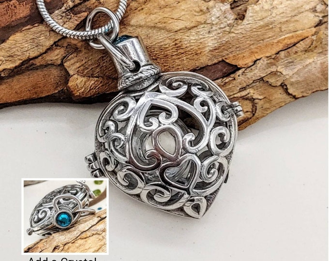 Heart Urn Locket Necklace for Ashes | Sympathy Gift | Cremation Jewelry | Urn Jewelery for Cremains | Memorial Jewellery | Mourning Jewelry