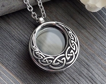 Celtic Knot Locket | Urn Necklace | Circle of Life, Infinity Knot, Irish Urn Jewelry for Ashes | Keepsake Gifts, Memorial, Cremation Jewelry