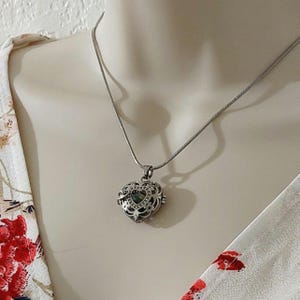 Stainless Steel Heart Locket | Ashes Necklace | Cremation Urn Jewelry | Ash Cremains Pendant image 7