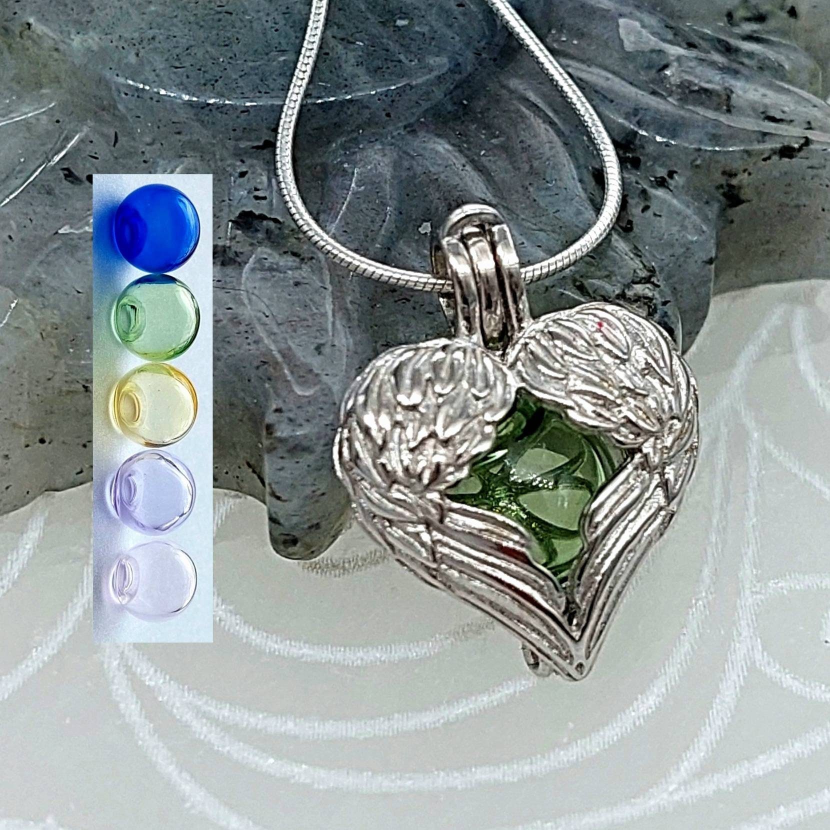 Angel Wings Urn Necklace Sterling 