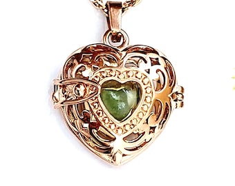 Rose Gold Heart Locket | Stainless Steel Cremation Ash Jewelry | Urn Necklace | Memorial Ashes Keepsake