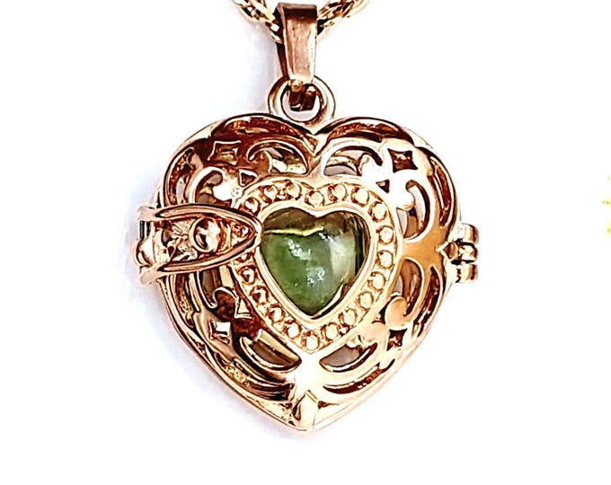 Rose Gold Heart Locket | Stainless Steel Cremation Ash Jewelry | Urn Necklace | Memorial Ashes Keepsake