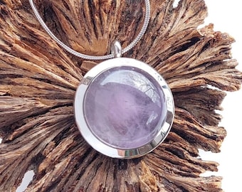 Amethyst Crystal Keepsake Locket Urn Necklace for Ashes or Hair | Crystal Pendant for Cremains | Memorial Cremation Jewelry | Gifts for Her